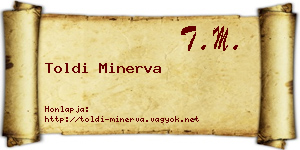 Toldi Minerva névjegykártya